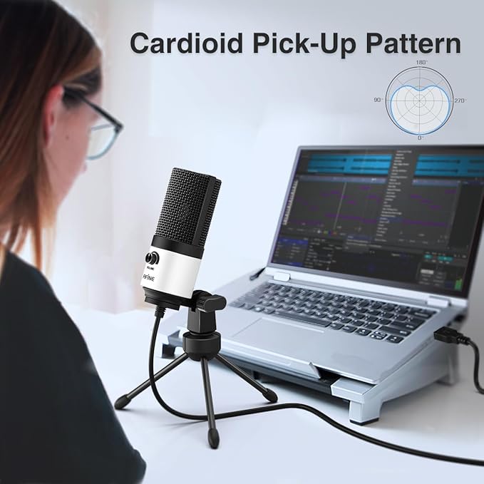 FIFINE USB Podcast Microphone, PC Computer Recording Mic - Image 3