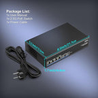 6-Port 2.5G PoE Switch Unmanaged, 4X 2.5GBase-T PoE Ports, 2X 10Gbps SFP - Image 7