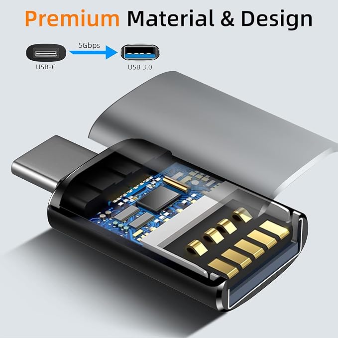 Temdan USB to USB C Adapter, Car Charger OTG Converter Compatible - Image 4