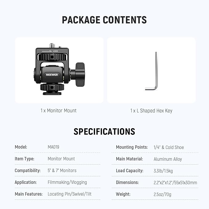 NEEWER Field Monitor Mount Holder - Image 9