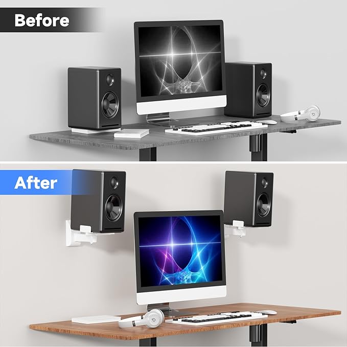 suptek Large Dual Side Clamping Bookshelf Speaker Wall Mounting Bracket - Image 6