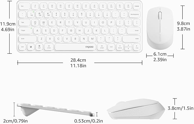 Rapoo 9010M Multi-Device Keyboard and Mouse Combo, 2.4GHz/Bluetooth 5.0/4.0 - Image 9