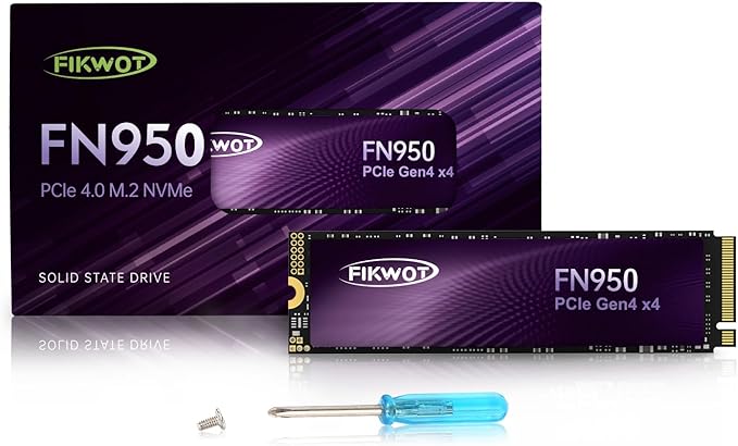 FN950 1TB NVMe SSD M.2 2280 PCIe Gen4x4, Internal Solid State Drive, Configure by Fikwot