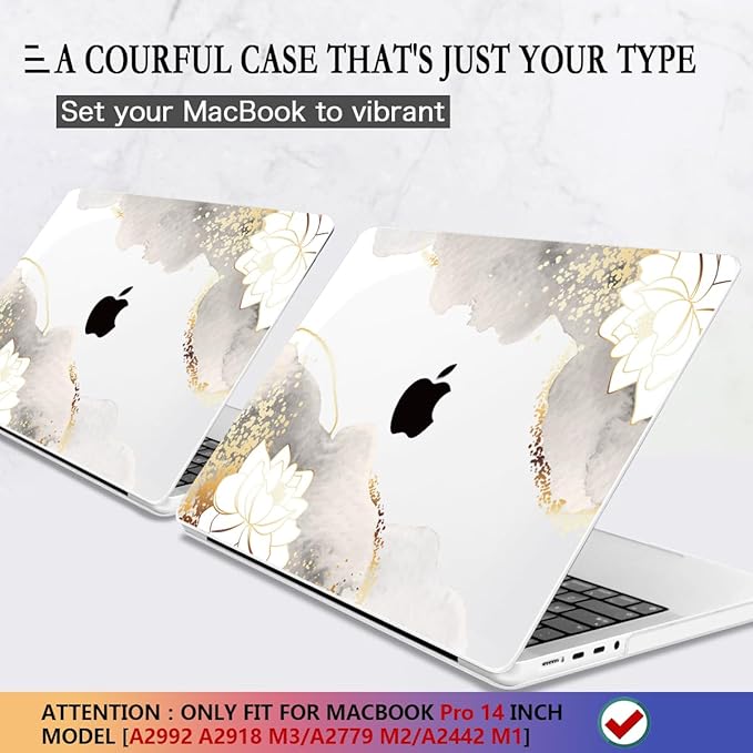 CISSOOK Compatible with MacBook Pro 14 inch Case 2024 2023-2021 Release Model: - Image 3