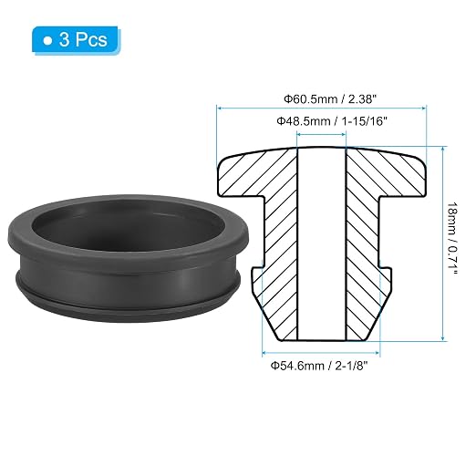 PATIKIL 54.6mm / 2-1/8 Inch Drill Hole, 1-15/16 Inch ID Rubber Grommets - Image 2