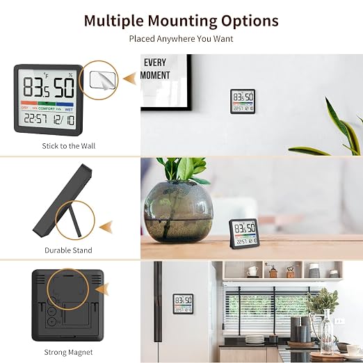 VOCOO Humidity Gauge Indoor Thermometer - Image 6