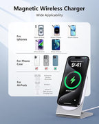 Magnetic Wireless Charger Stand Certified 15W Fast Mag-Safe Charger - Image 6