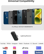 Mini Microphone for iPhone 14/13/12, Lightning Wireless Mic - Image 6