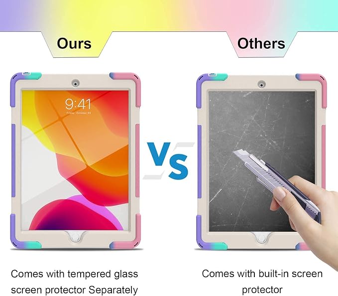 BLOSOMEET Case for iPad 9th/8th Generation 2021/2020 10.2 Inch for Kids Girls - Image 3