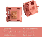 Akko Rosewood Keyboard Switch for Mechanical Gaming Keyboard, 5-Pin 40gf Linear - Image 2