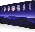Mouse Pad, Large Moon Phases and Mountain Forest Desk Mat, Extended Non-Slip by NIYLYNSYN