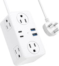 Kakyanill UK Adapters for Travel, US to UK Plug Adapter, 6 AC Outlets, 4 USB by kakyanill