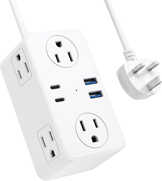 Kakyanill UK Adapters for Travel, US to UK Plug Adapter, 6 AC Outlets, 4 USB by kakyanill