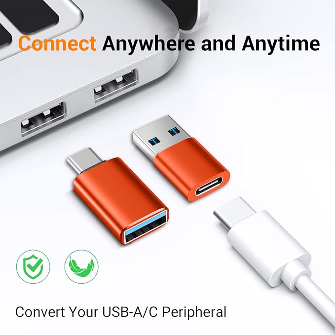 Temdan USB to USB C Adapter 4 Pack, 【2*Type C Female to A Male Charger - Image 5