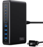 730W USB C Charger Block, 10-Ports GaN V Fast Charging Station Hub, QC4.0+3 PD by Ekrist