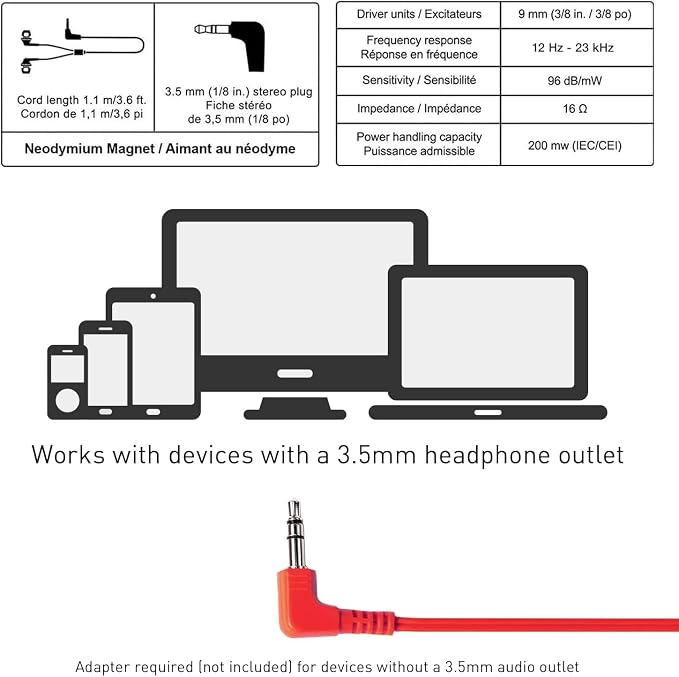 Panasonic ErgoFit Wired Earbuds, in-Ear Headphones - Image 6
