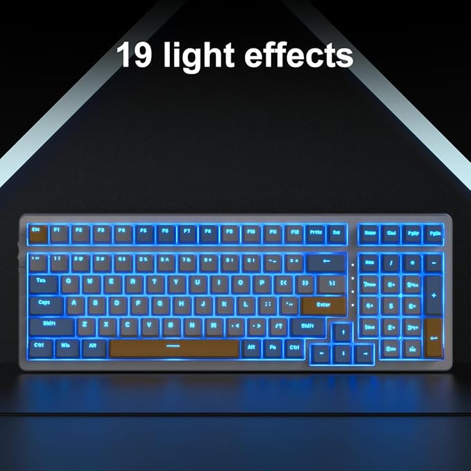 Merdia Wireless Mechanical Keyboard, Triple Mode 2.4G/USB-C/BT Gaming Keyboards - Image 6
