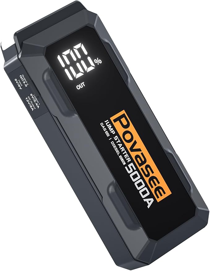 Povasee Car Battery Jump Starter 5000A Jump Box Portable Car Jump Starter - Image 8