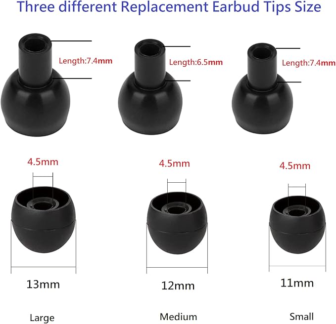 36 Pieces Small Earbud Tips Soft and Comfortable Silicone Earbud Tips Ear Bud - Image 2