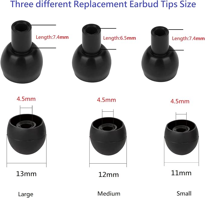 Silicone Earbud Replacement Tips Earbud Tips Ear Bud Covers - Image 2