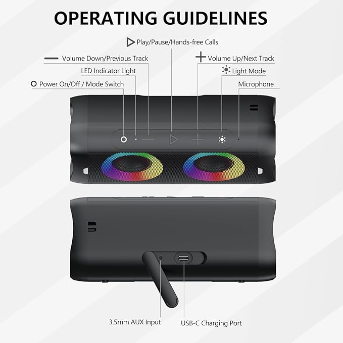 DONOW Portable Bluetooth Speaker - Image 7