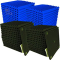 96 Pack Black/BLUE 12 "X 12 "X1" Acoustic Panels Studio Soundproofing Foam by HPKL9999