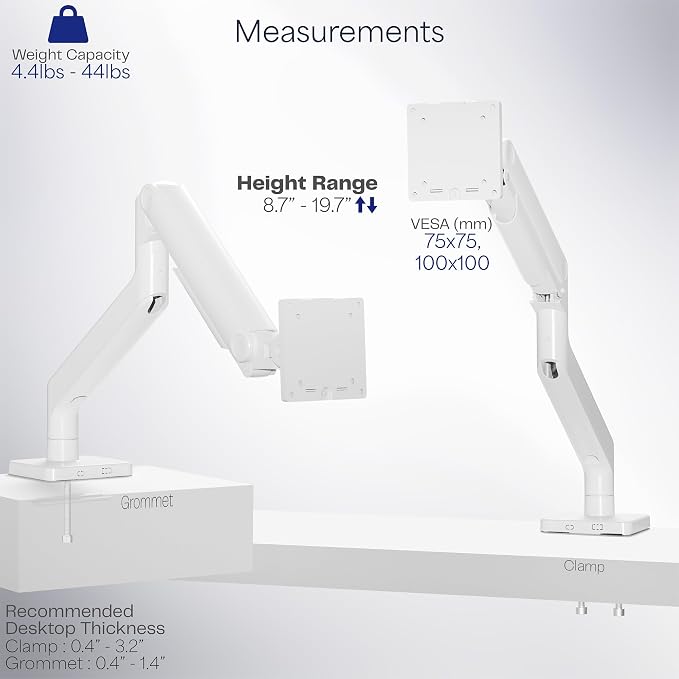 VIVO Heavy Duty Aluminum Ultrawide Monitor Tension Arm - Image 4