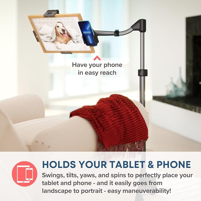 Levo V16 Tablet Floor Stand for iPads, iPad mini, New iPad Pro, Surface Pro - Image 4
