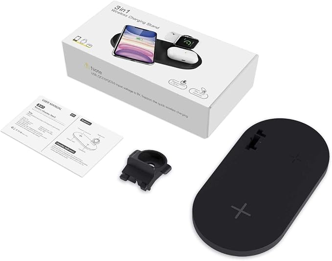 Seacosmo Wireless Charger, 3 in 1 Qi-Certified Fast Charging Station Dock - Image 8