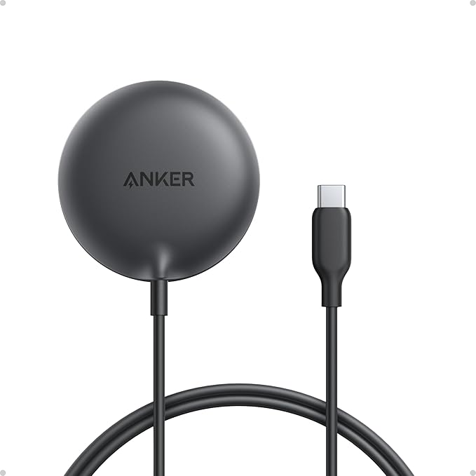 Anker Zolo Magnetic Wireless Charger, Qi2 Certified 15W MagSafe-Compatible by Anker
