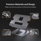 j5create Multi-Angle Aluminum Laptop Stand, Ergonomic Notebook Riser, Suitable - Image 4