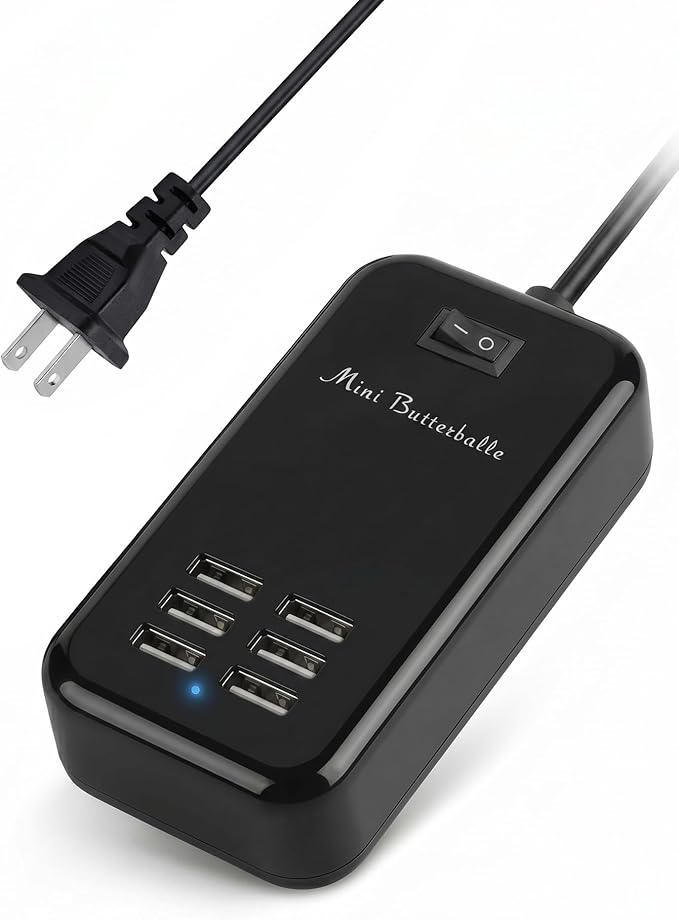 USB Charger Station, 6 Port Desktop Charging Station by Mini+Butterballe