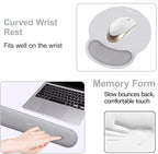 MOSISO Wrist Rest Support for Mouse Pad&Keyboard Set, Circle Curved Ergonomic - Image 4