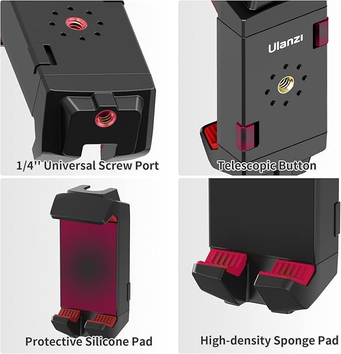 ULANZI ST-29 Phone Tripod Mount, Universal 2-in-1 Tablet Smartphone Holder - Image 6