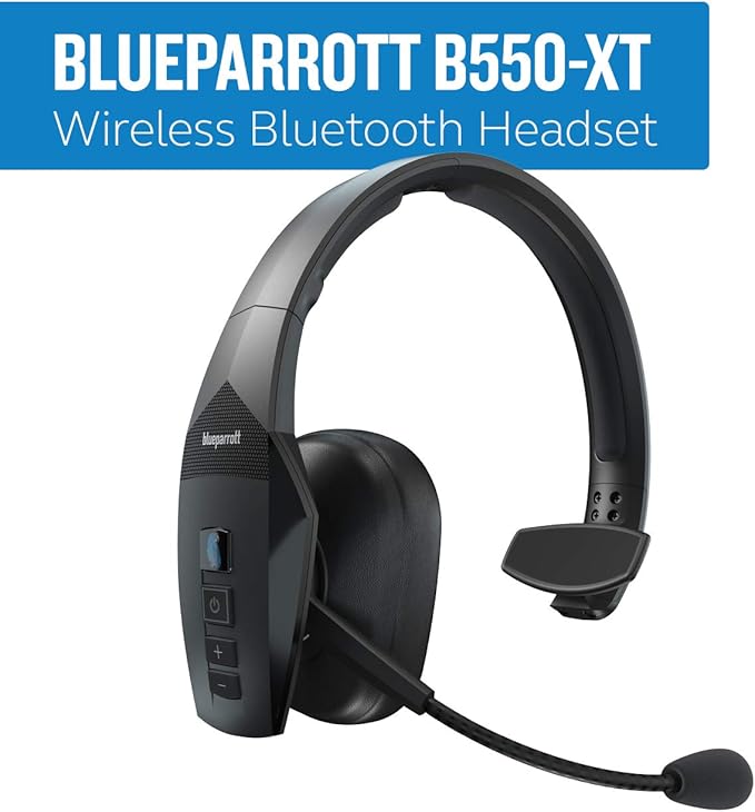 BlueParrott B550-XT Mono Bluetooth Wireless Headphones 96% Noise Canceling Over - Image 2