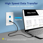 VCE 2-Port Ethernet Wall Plate, CAT6 Wall Plate and Jack, RJ45 Keystone Wall - Image 7