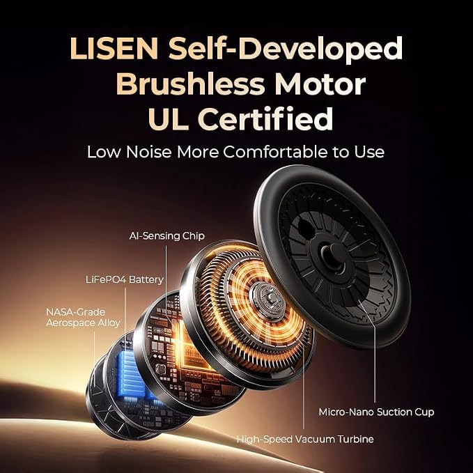LISEN Electric Retractable Car Phone Mount, Content Creator MagSafe Suction Cup - Image 9