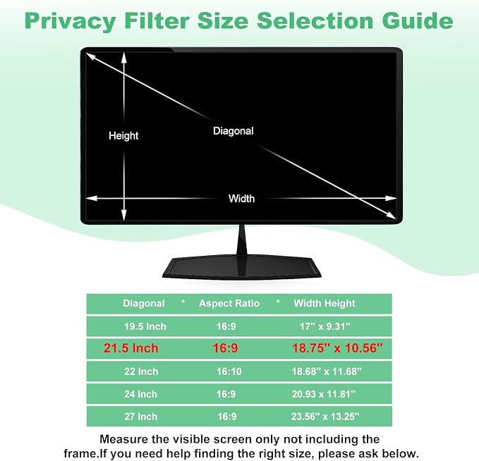 21.5 Inch Computer Privacy Screen - Image 6