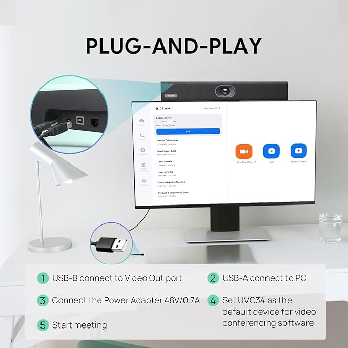 Yealink UVC34 4K Conference Room Camera System 10 Microphone 8 MP All-in-One - Image 7