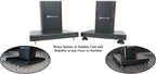 Rockville RHTSD 36" Bookshelf Speaker Stands, Dark Wood Grain, Dual Top Plates - Image 6
