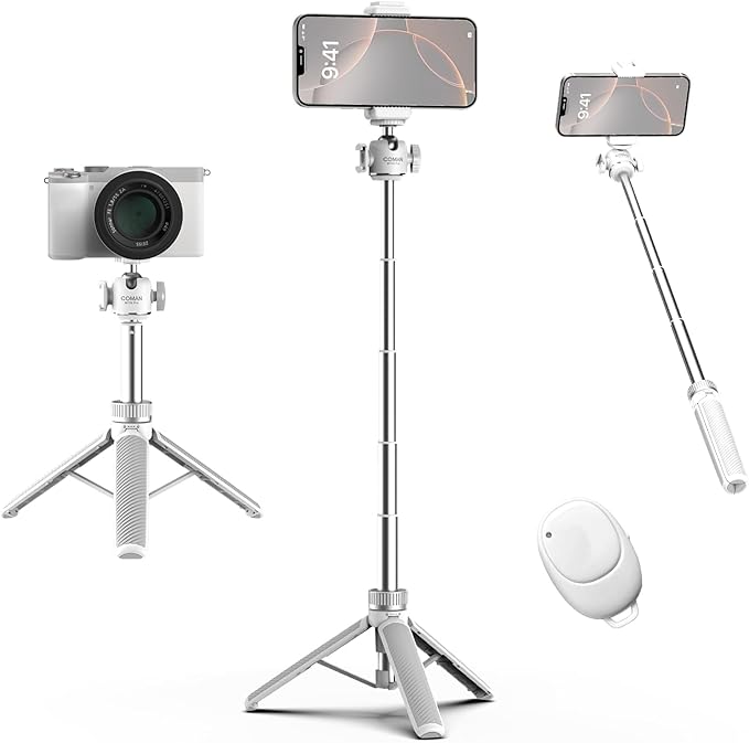COMAN MT30-Pro Extendable Phone Tripod, 61cm Cell Phone Tripod Stand by COMAN