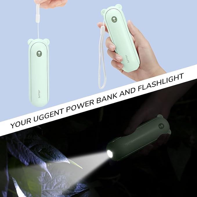 JISULIFE Handheld Fan with 4500 mAh Powerbank Max 37 Hours Runtime, Pocket - Image 4