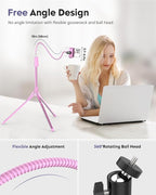 Aureday Phone Tripod, Remote and Phone Holder, Overhead & Selfie Stick - Image 2