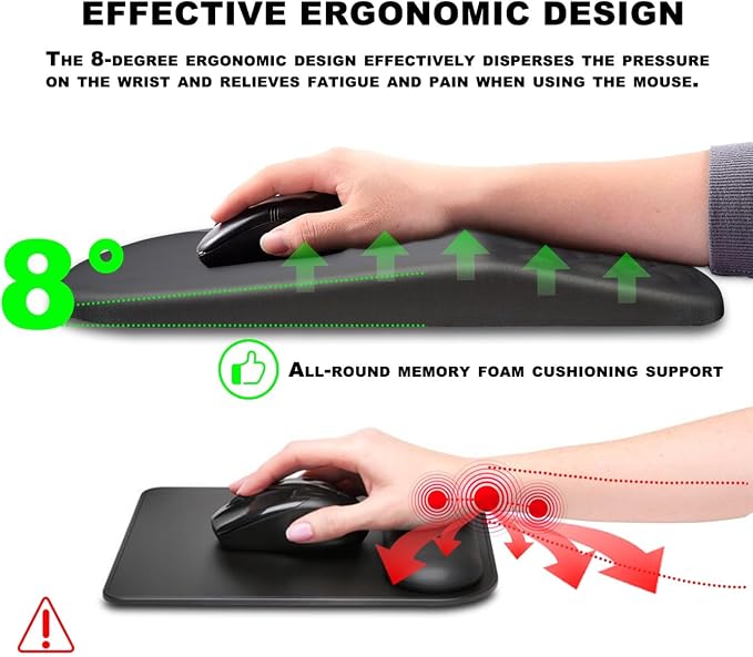 Mouse Pad Wrist Support, Ergonomic Mouse Pad - Image 5