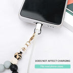 Marble Silicone Beaded Phone Wrist Strap, Cellphone Lanyard - Image 5