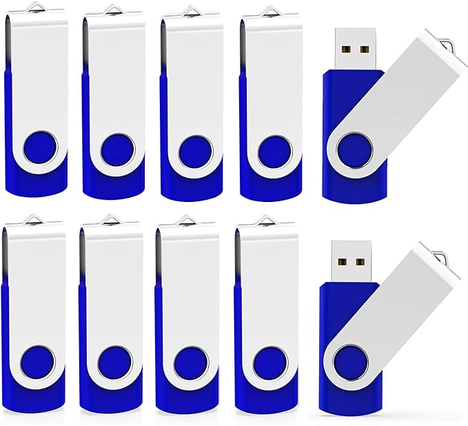 KOOTION 10 X 1GB USB Flash Drive 1gb Flash Drive Swivel Thumb Drive Memory by KOOTION