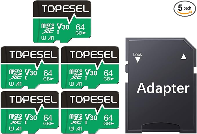TOPESEL Micro SD Card high Speed 90mb per Second TF Card 4K Recording Memory by TOPESEL
