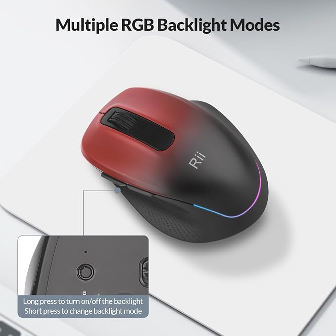 Rii Wireless Mouse Rechargeable, 2.4 GHz - Image 7