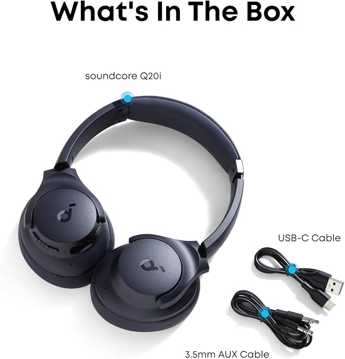 Soundcore by Anker Q20i Hybrid Active Noise Cancelling Headphones, Wireless - Image 8