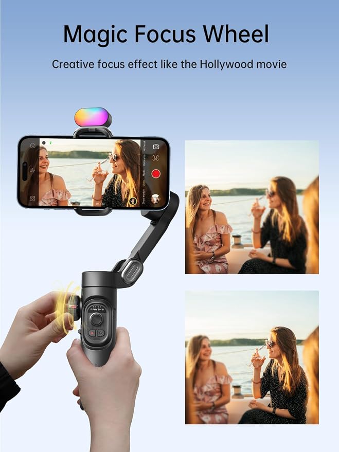 Gimbal stabilizer for Smartphone, Gesture Control/face Tracking, Magnetic Fill - Image 9